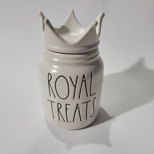 Rae Dunn Magenta ROYAL TREATS Canister Jar Container Crown Princess